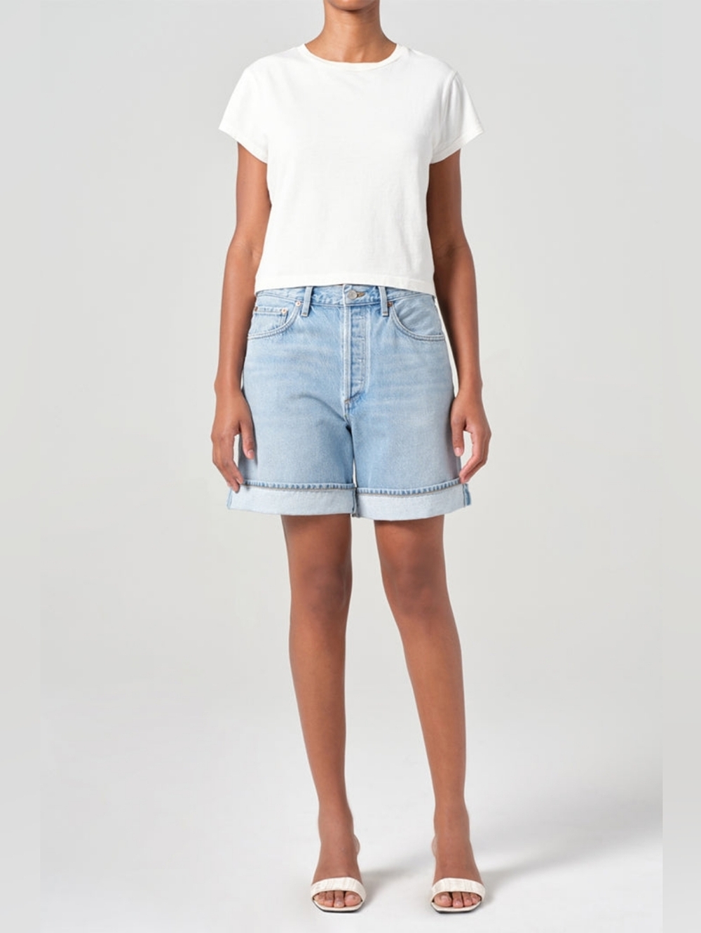 Agolde Dame Cuffed Shorts Size 33